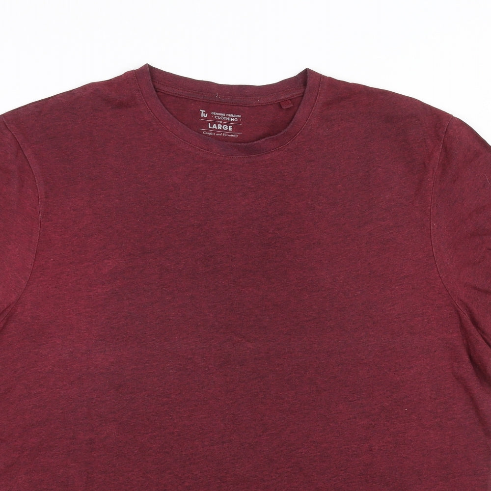 Sainsburys  Mens Red    T-Shirt Size L