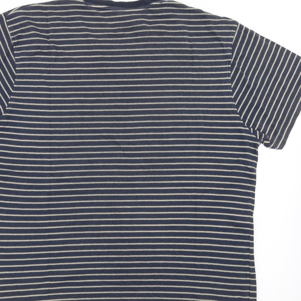Regatta Mens Blue Striped   T-Shirt Size L