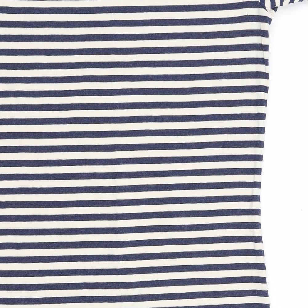 H&M Womens White Striped  A-Line  Size M