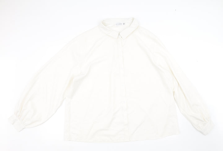 In the Style Womens White Basic Button-Up Size 20