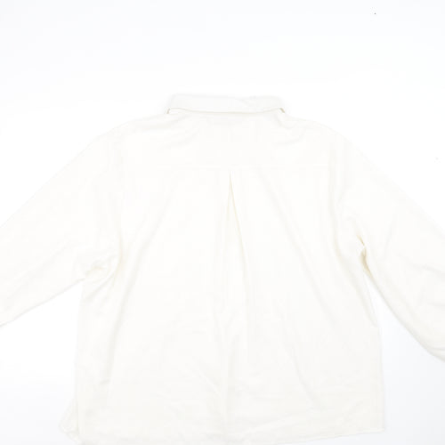 In the Style Womens White   Basic Button-Up Size 20