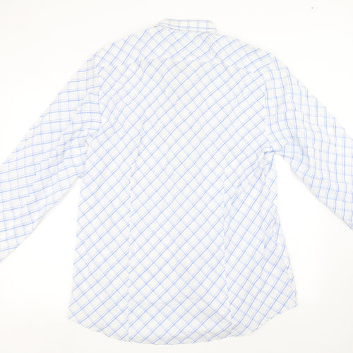 armando Mens White Check   Button-Up Size XL