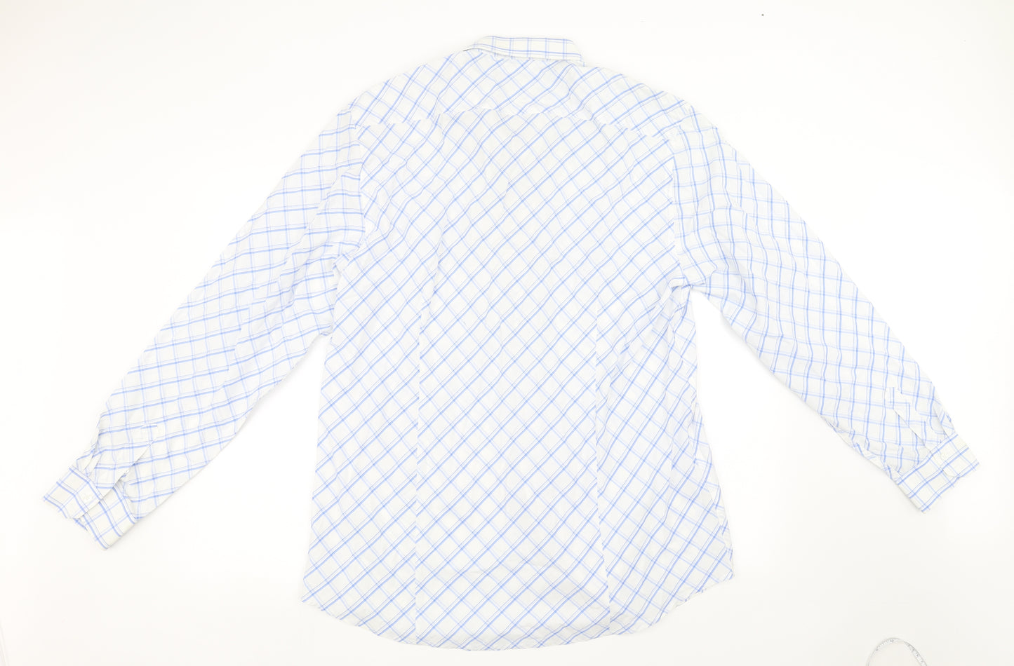 armando Mens White Check   Button-Up Size XL
