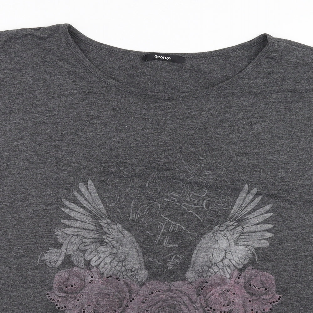 George Womens Grey   Basic T-Shirt Size 18