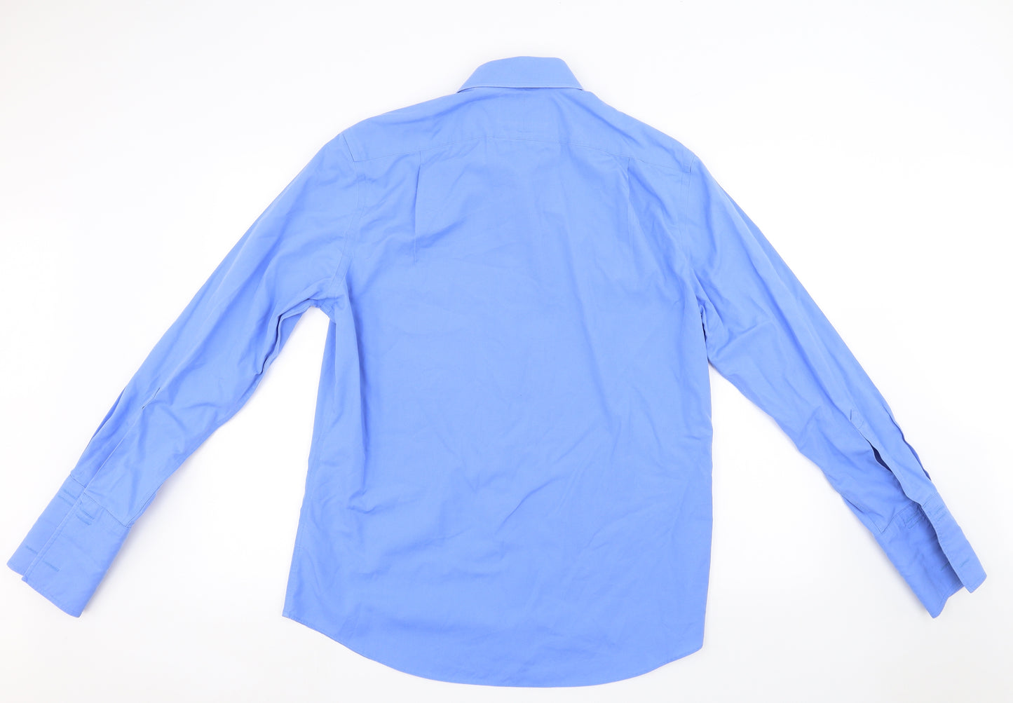 Charles Tyrwhitt Mens Blue    Button-Up Size 34  - arms open up