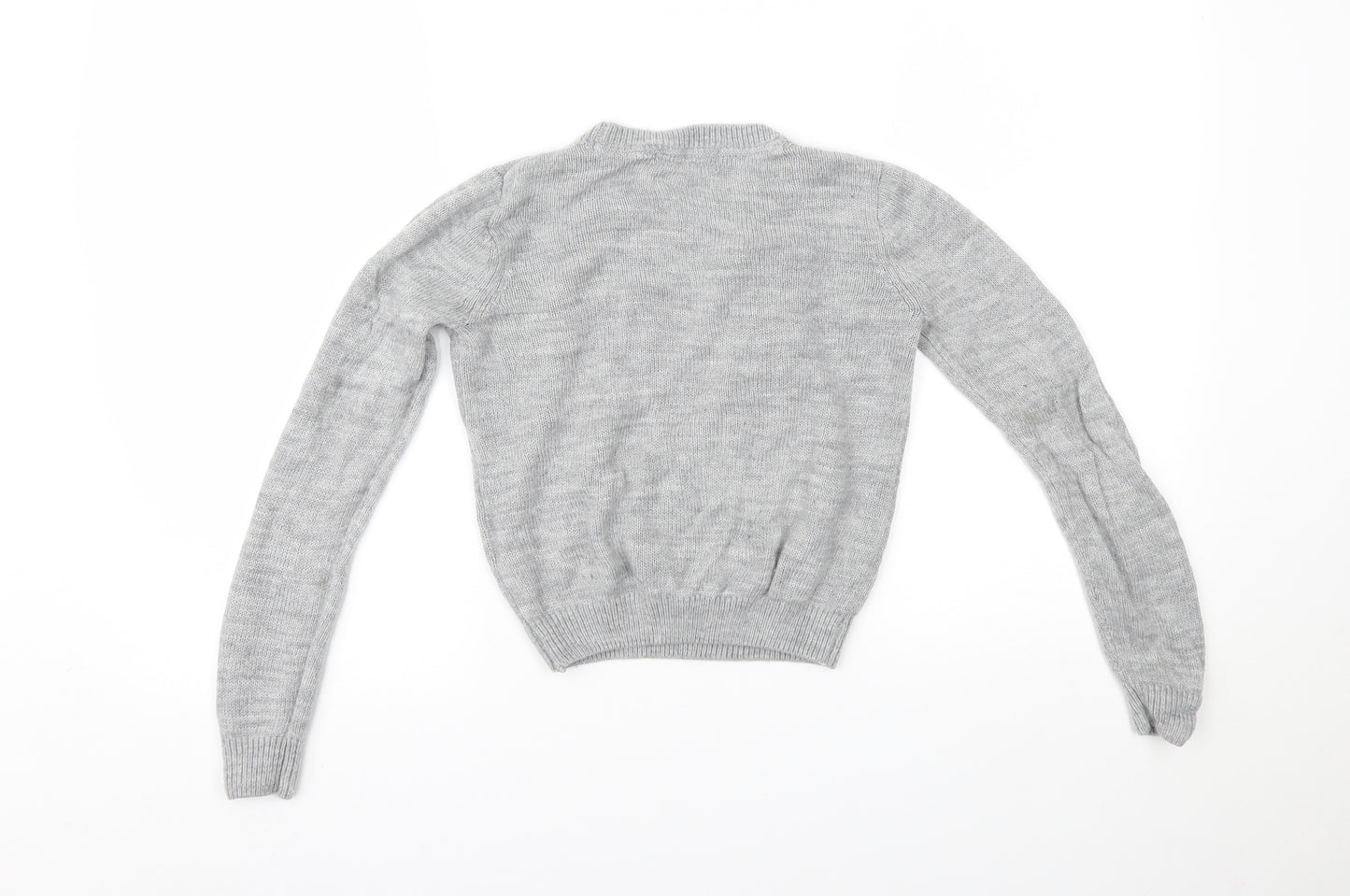 H&M Girls Grey   Pullover Jumper Size 9-10 Years