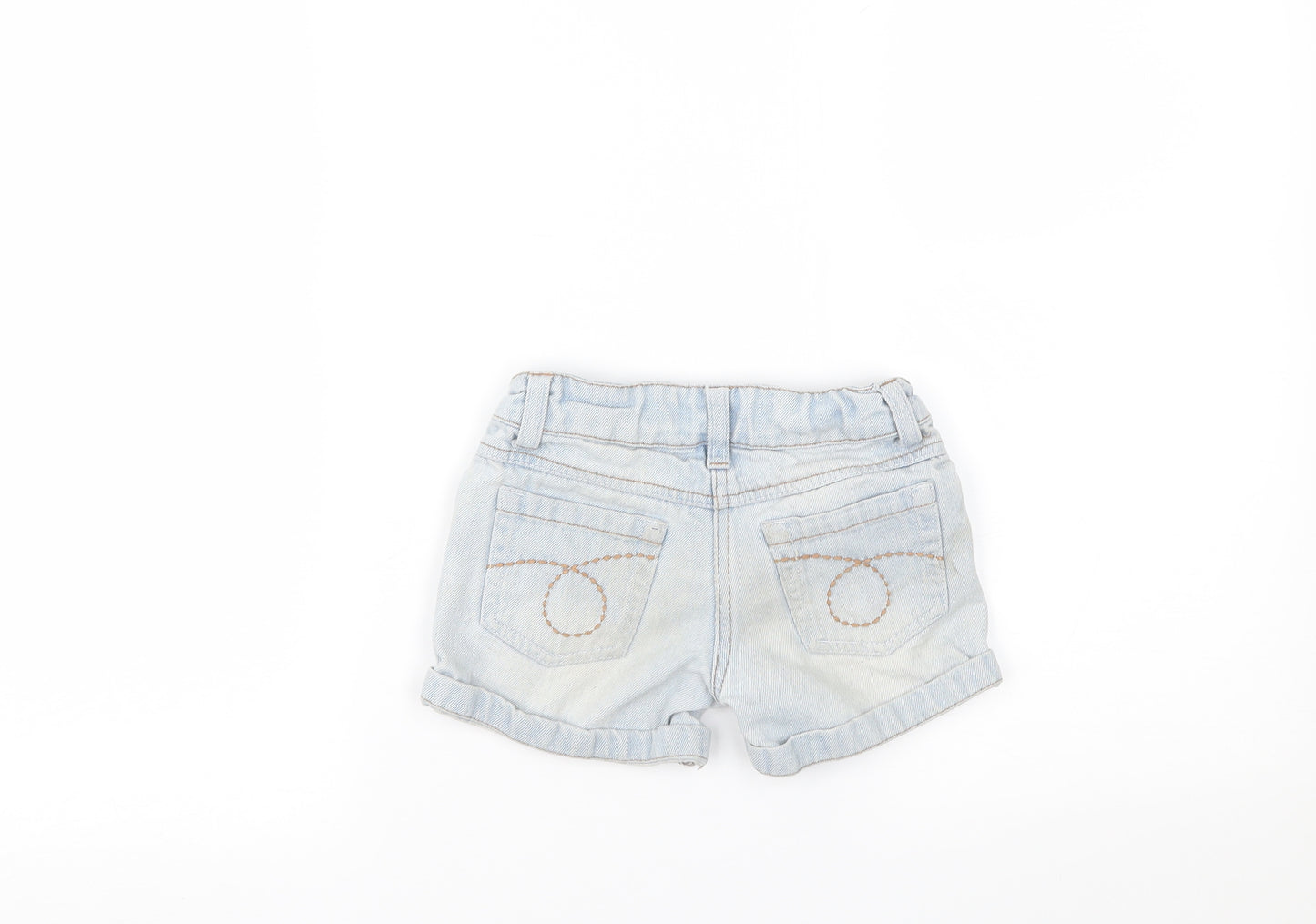 Denim & Co. Girls Blue  Denim Hot Pants Shorts Size 2-3 Years