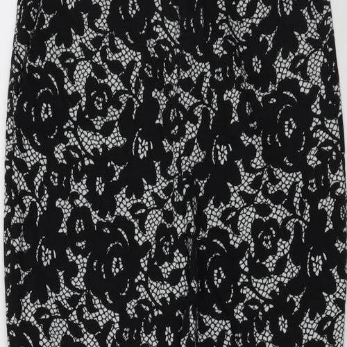 Phase Eight Womens Black Argyle/Diamond  Trousers  Size 14 L26 in