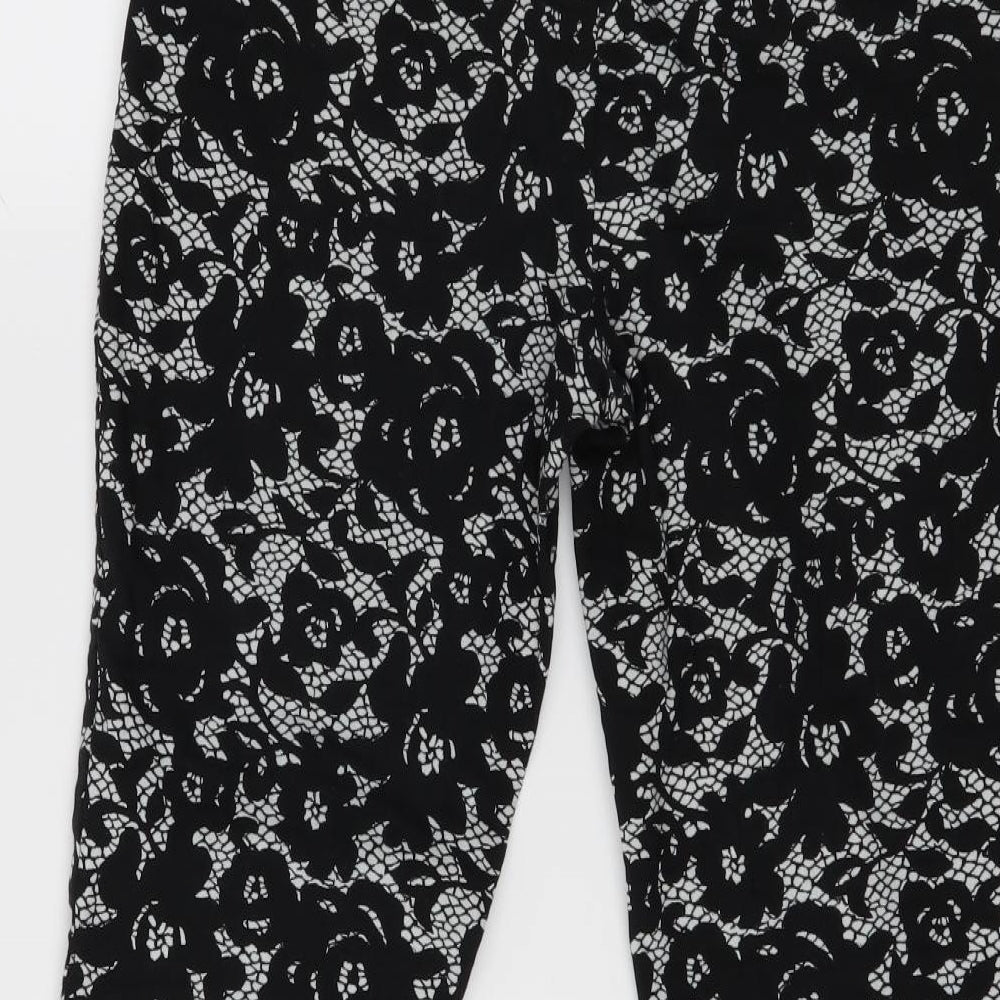Phase Eight Womens Black Argyle/Diamond  Trousers  Size 14 L26 in