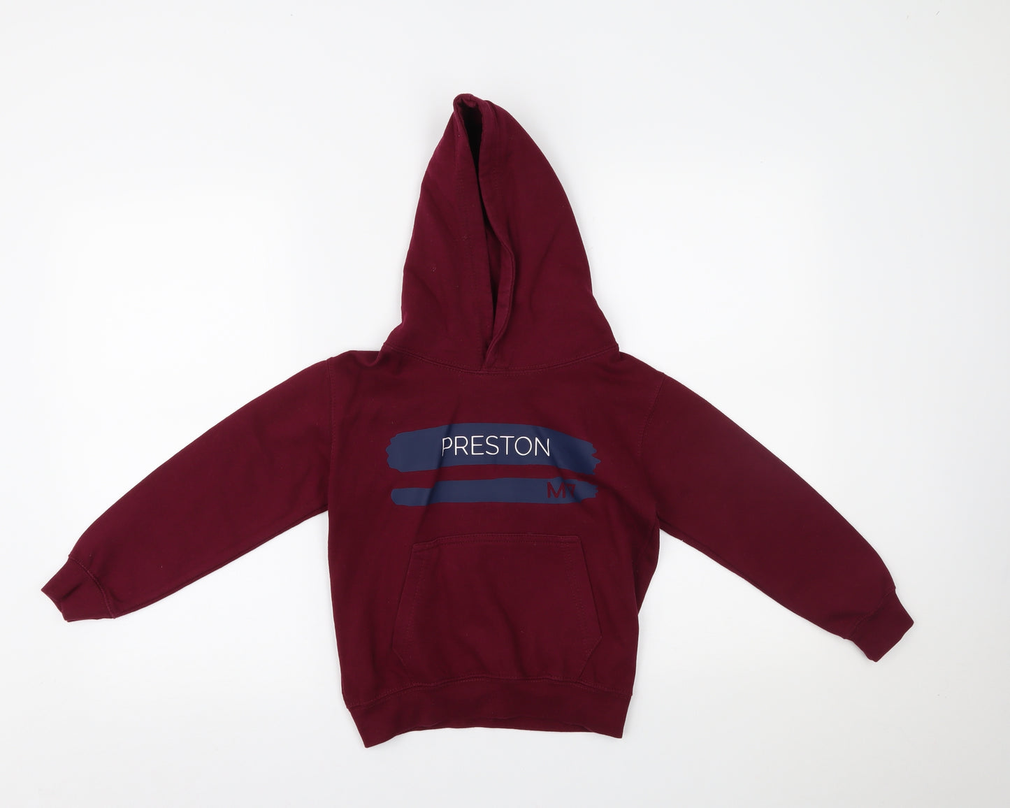 Preworn Boys Red   Pullover Hoodie Size 5-6 Years