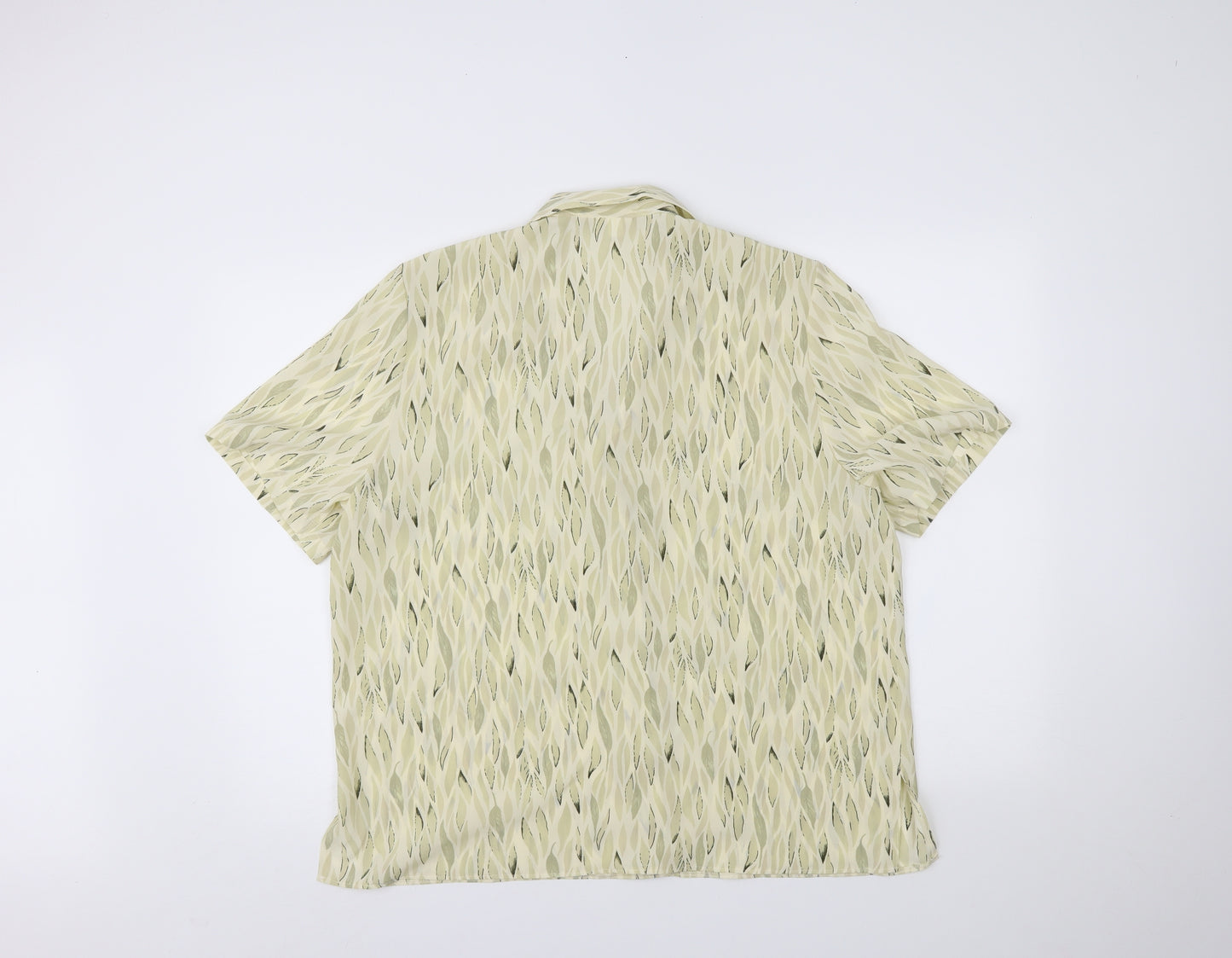 All paradise Tenerife Womens Green Floral  Basic Button-Up Size 16