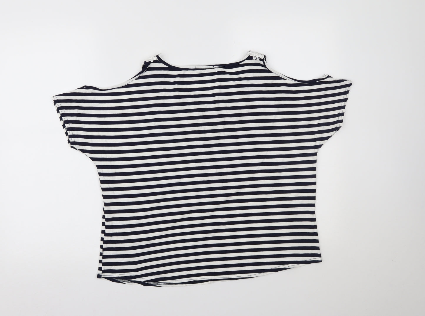 Quiz Womens Blue Striped  Basic Blouse Size 16