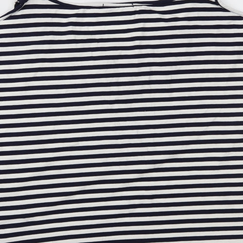 Quiz Womens Blue Striped  Basic Blouse Size 16