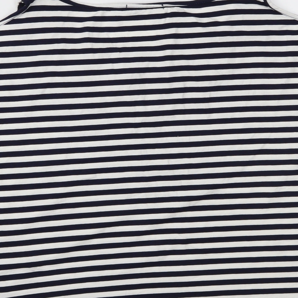 Quiz Womens Blue Striped  Basic Blouse Size 16