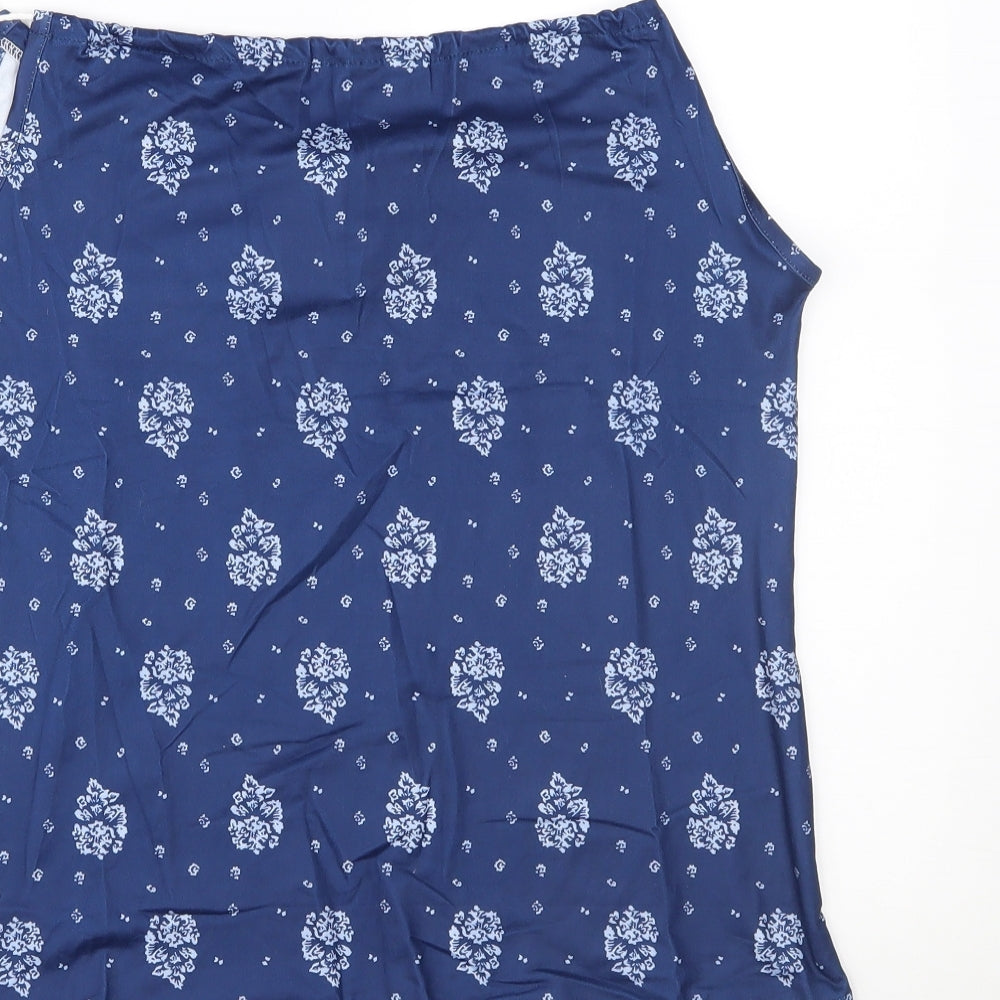 Preworn Womens Blue Paisley  Basic Tank Size S