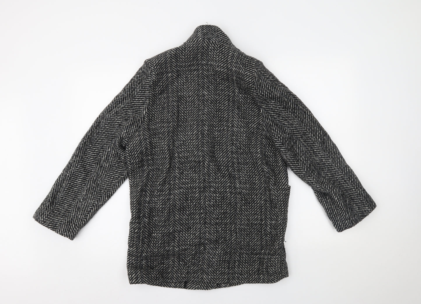 H&M Womens Grey   Overcoat Coat Size 8