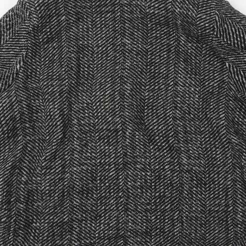 H&M Womens Grey   Overcoat Coat Size 8