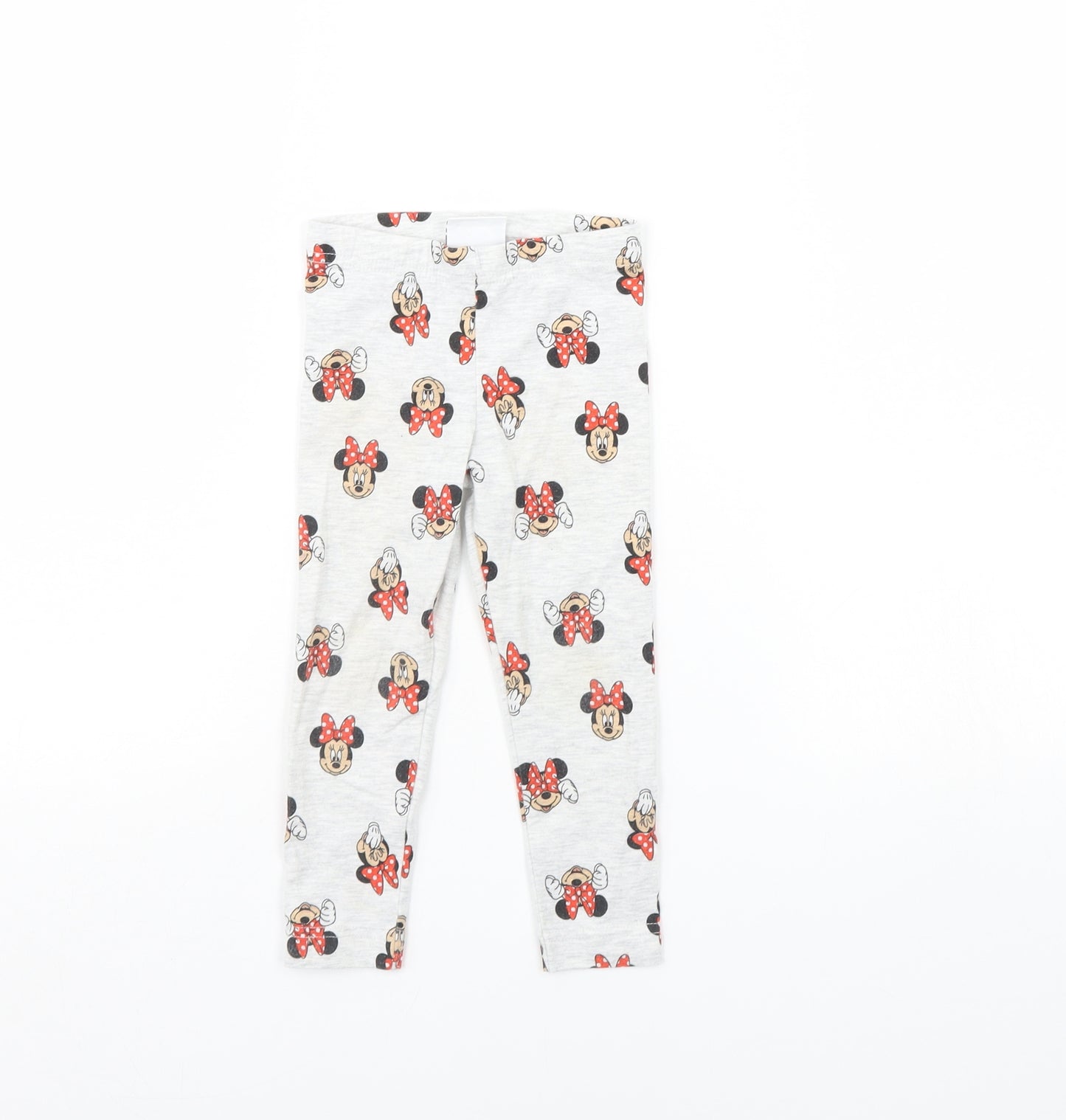 Primark Girls Grey Spotted  Capri Leggings Size 18 Months  - Minnie Mouse