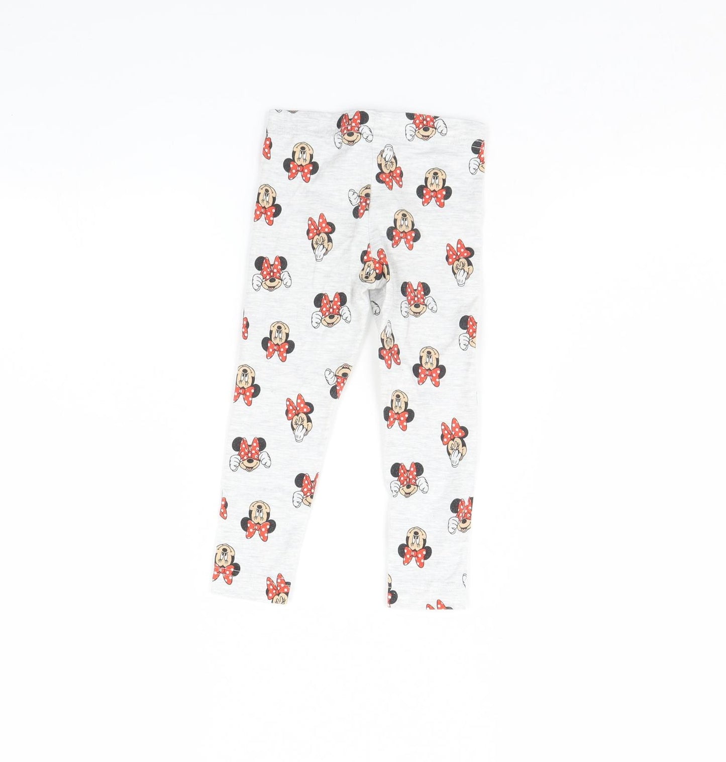 Primark Girls Grey Spotted  Capri Leggings Size 18 Months  - Minnie Mouse
