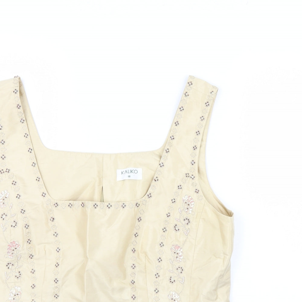 Kaliko Womens Gold   Cropped Tank Size 18