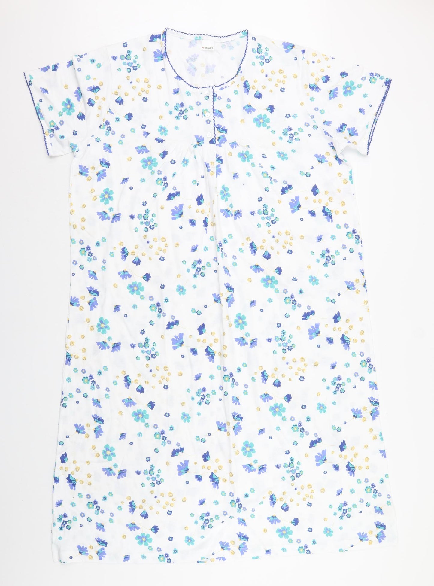 Damart Womens White Floral  Cami Dress Size XL