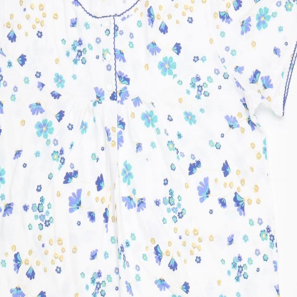 Damart Womens White Floral  Cami Dress Size XL