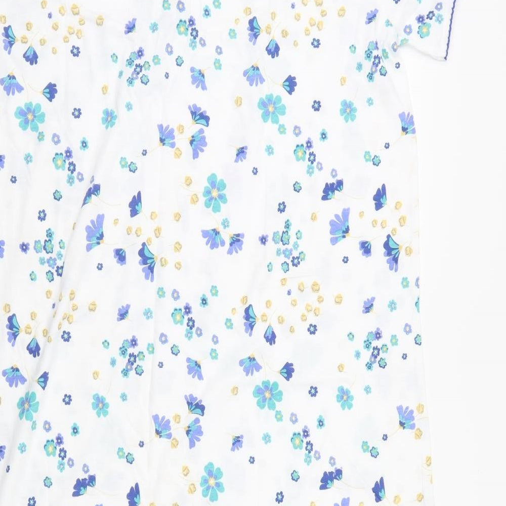 Damart Womens White Floral  Cami Dress Size XL