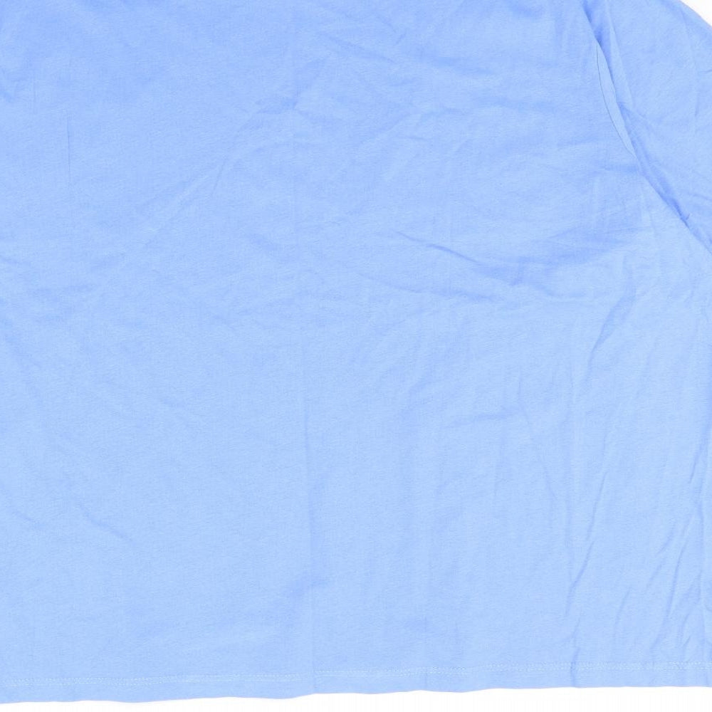 Anne De Lancay Womens Blue   Basic T-Shirt Size 26