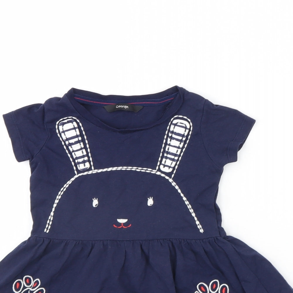 George Girls Blue   Fit & Flare  Size 2 Years