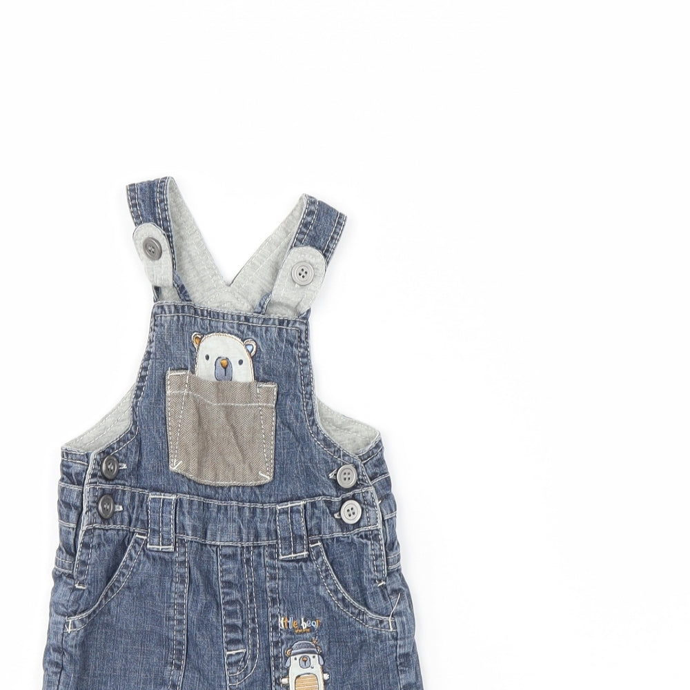 TU Baby Blue  Denim Dungaree One-Piece Size 3-6 Months