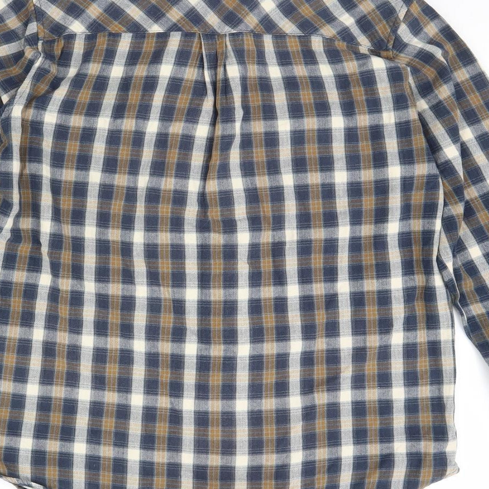 Mountain Warehouse Mens Blue Check   Dress Shirt Size L