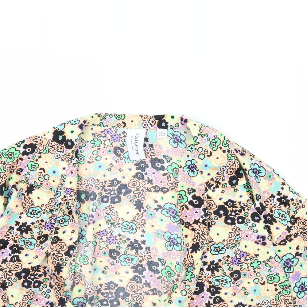 COLLUSION Womens Multicoloured Floral  Basic Blouse Size 18