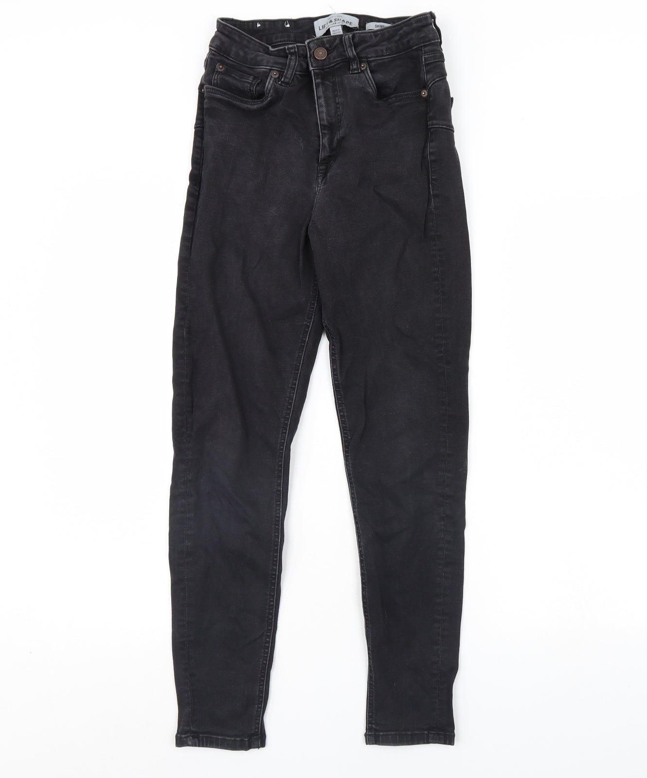 NEW LOO Womens Black  Denim Skinny Jeans Size 10 L28 in
