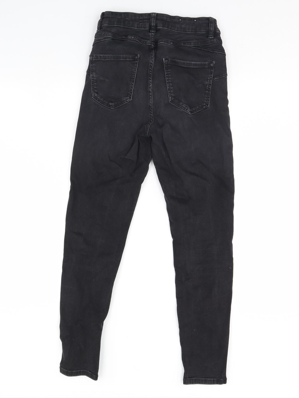 NEW LOO Womens Black  Denim Skinny Jeans Size 10 L28 in