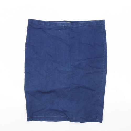 George Womens Blue  Denim Straight & Pencil Skirt Size 42 in