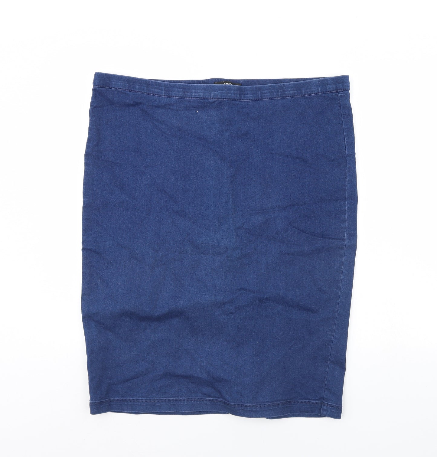 George Womens Blue  Denim Straight & Pencil Skirt Size 42 in