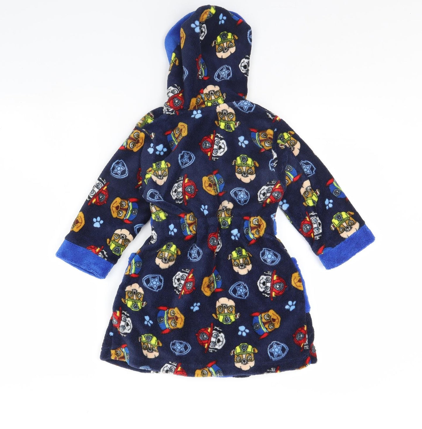 Preworn Boys Blue Animal Print   Robe Size 3 Years  - Paw Patrol