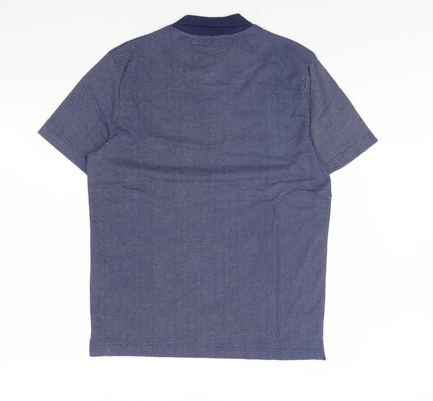 kangaroo poo Mens Blue Polka Dot   Polo Size L