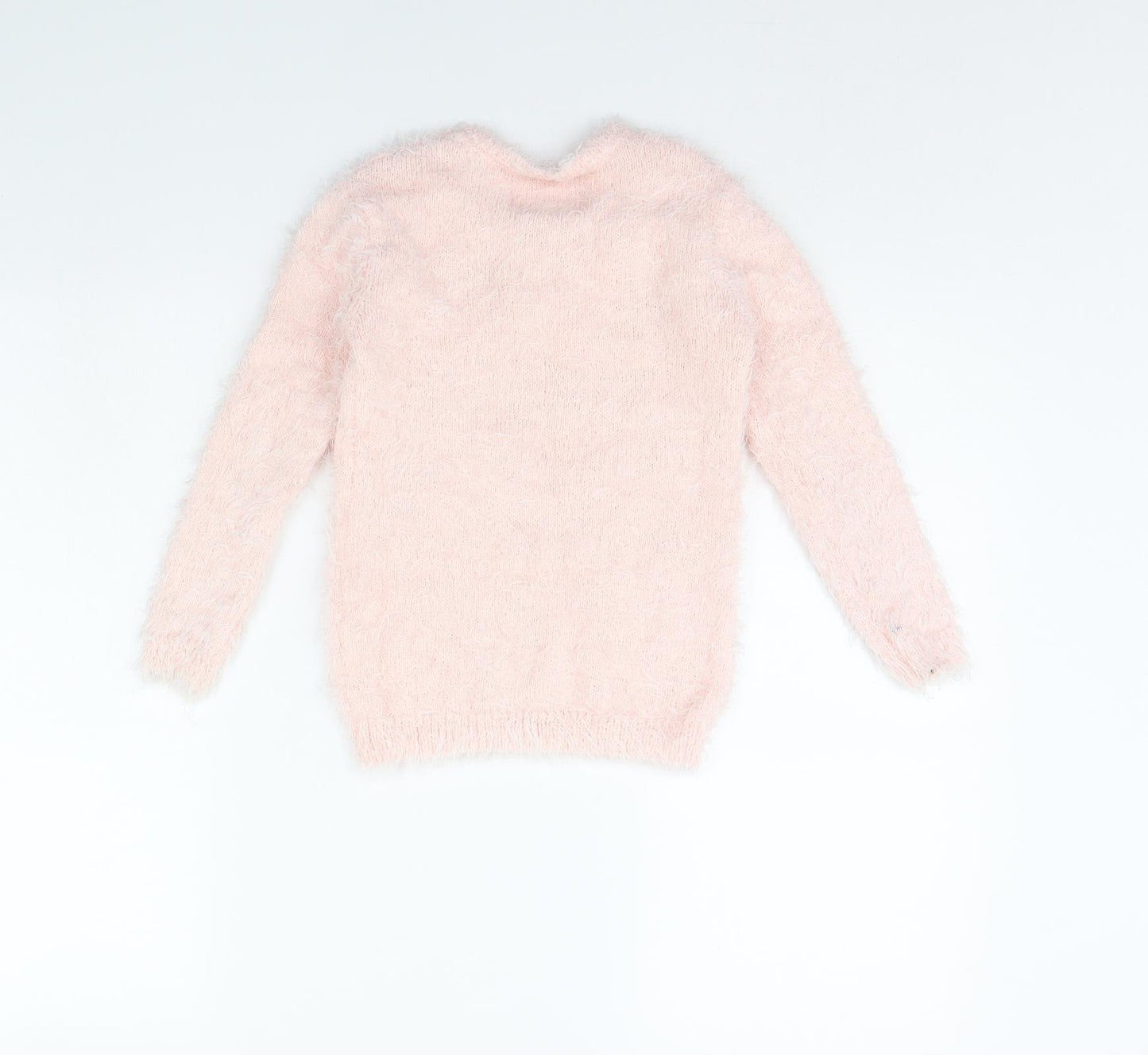 Primark Girls Pink   Pullover Jumper Size 7 Years  - Christmas jumper