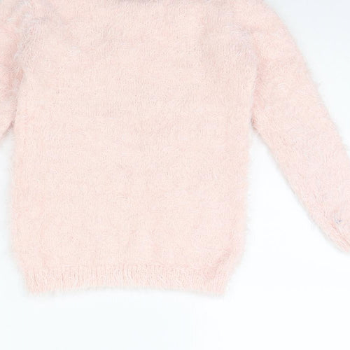 Primark Girls Pink   Pullover Jumper Size 7 Years  - Christmas jumper