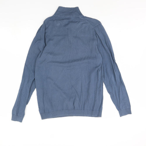 NEXT Mens Blue   Henley Jumper Size M