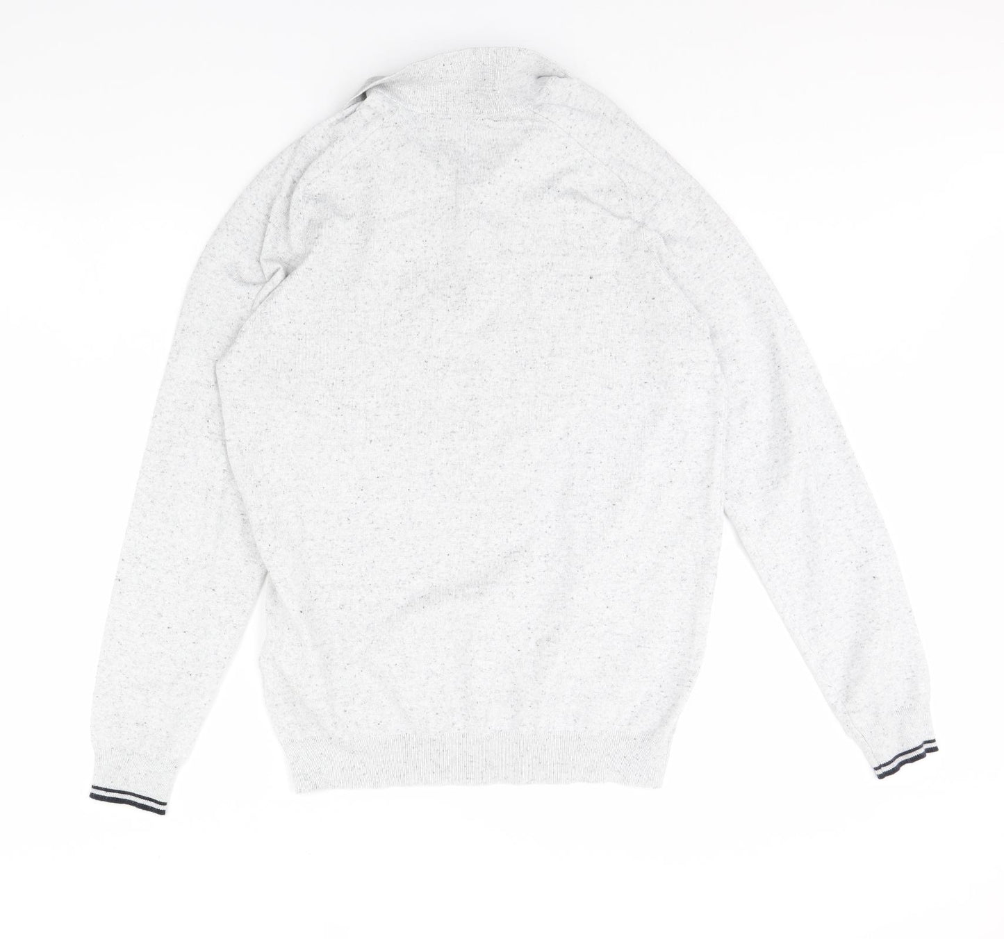 Easy Mens Grey   Henley Jumper Size M