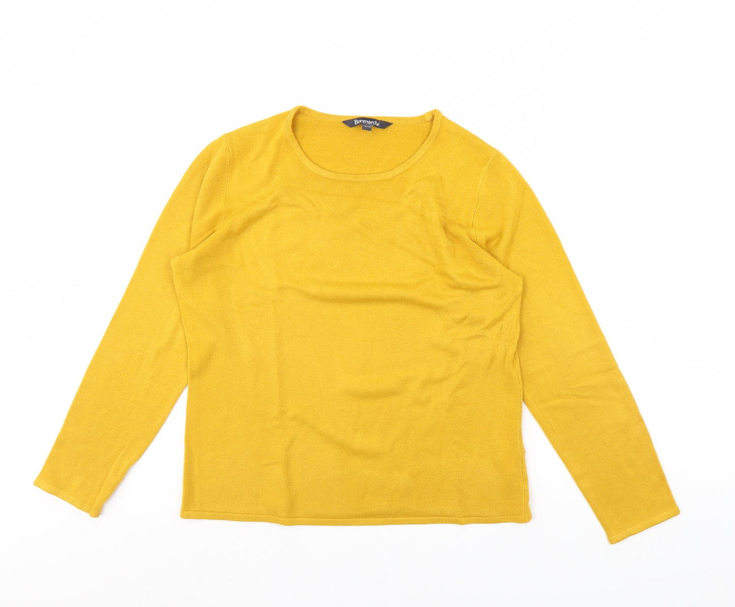 Bonmarché Womens Yellow   Pullover Jumper Size 12