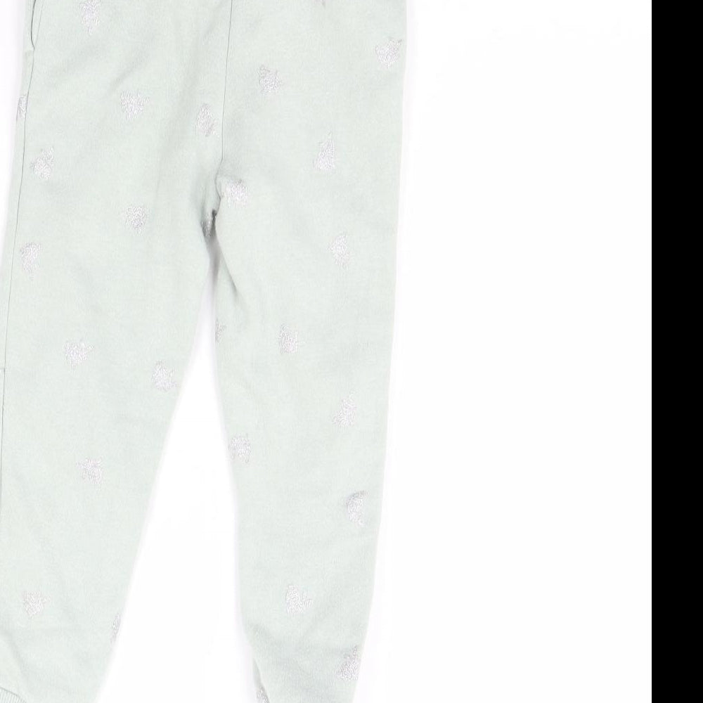 H&M Girls Green Animal Print  Jogger Trousers Size 2 Years