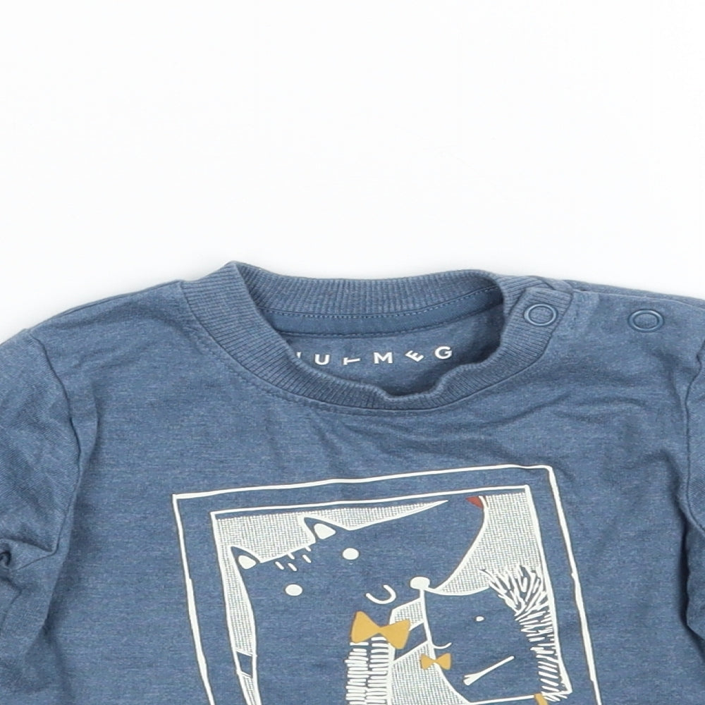 Nutmeg Boys Blue   Basic T-Shirt Size 6-9 Months