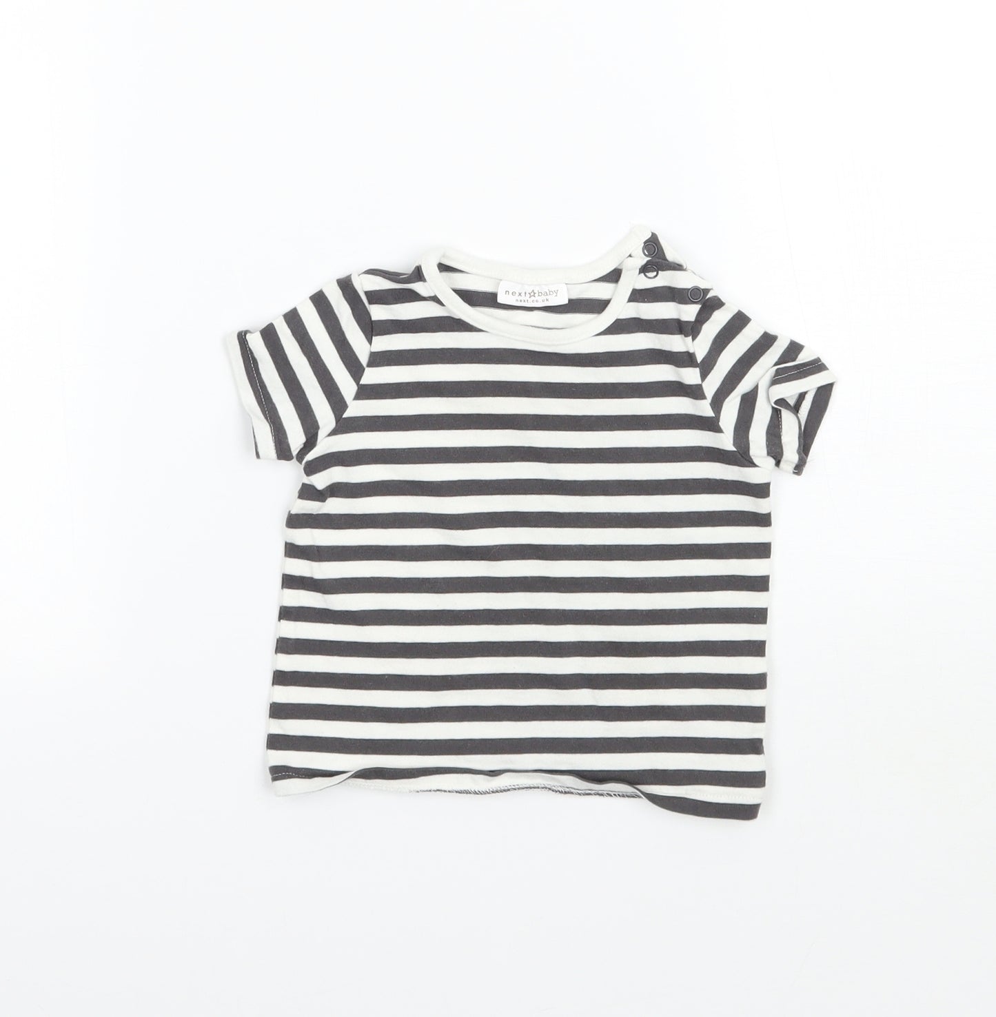NEXT Baby White Striped  Basic T-Shirt Size 3-6 Months
