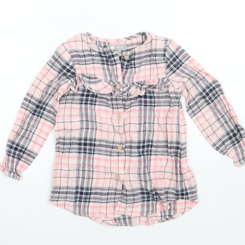 Primark Girls Pink Check  Basic Button-Up Size 2-3 Years