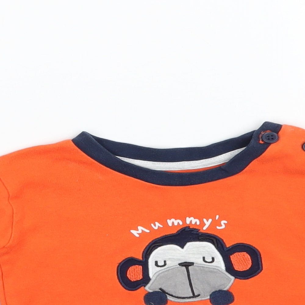 Primark Boys Orange   Basic T-Shirt Size 3-6 Months