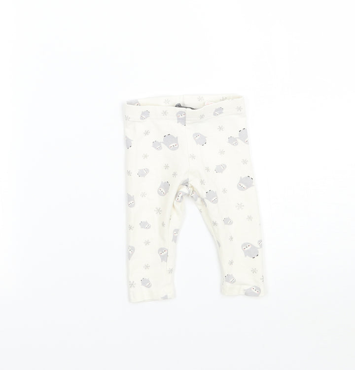 Primark Girls White Capri Leggings Size 3-6 Months