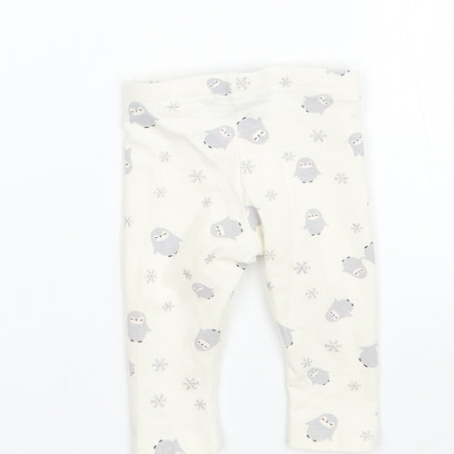 Primark Girls White   Capri Leggings Size 3-6 Months